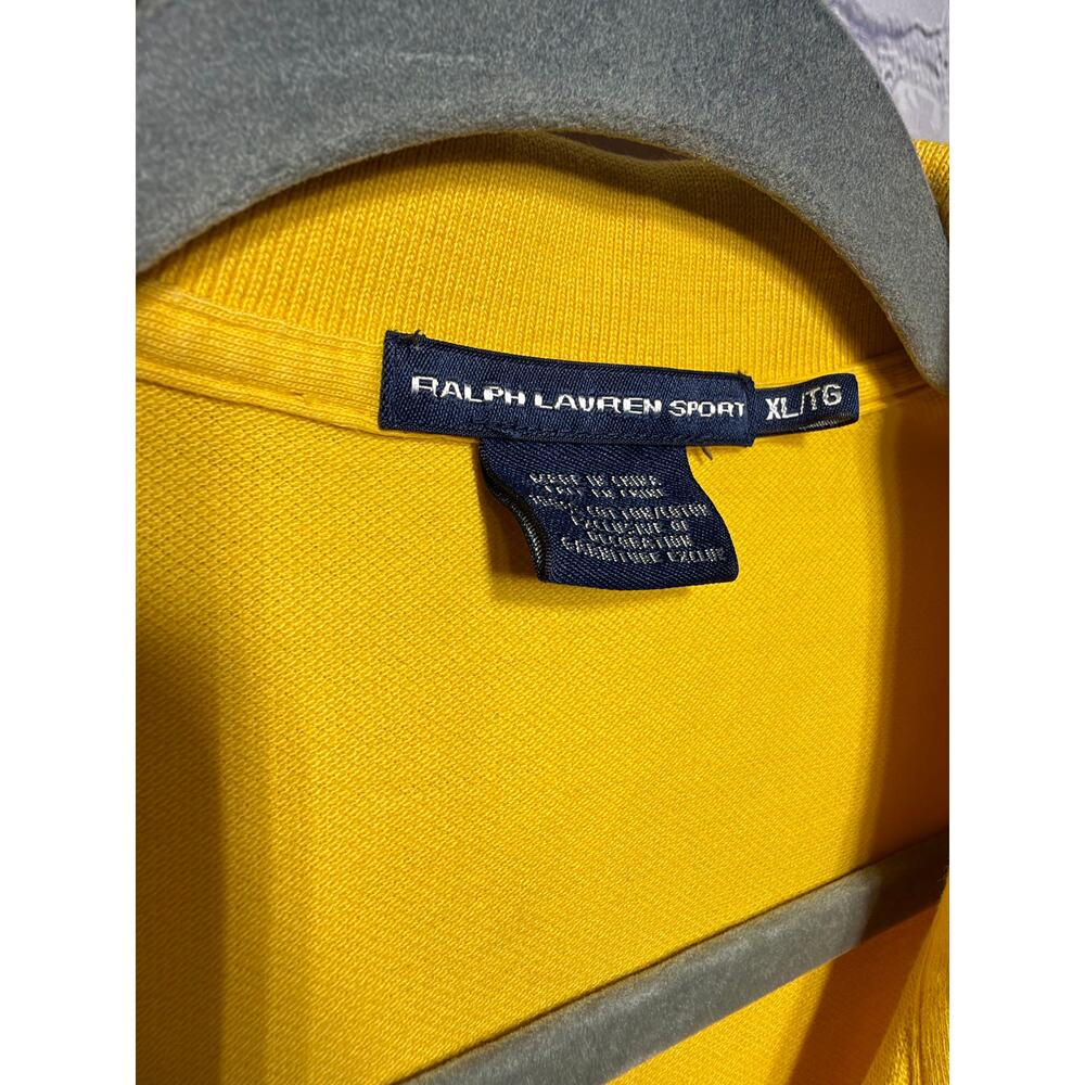 Ralph Lauren Sport Short Sleeve Polo Dress Yellow Sz XL Preppy Academia - Picture 5 of 6